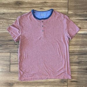 Jachs New York Red and Blue Striped Short Sleeve XL Tee